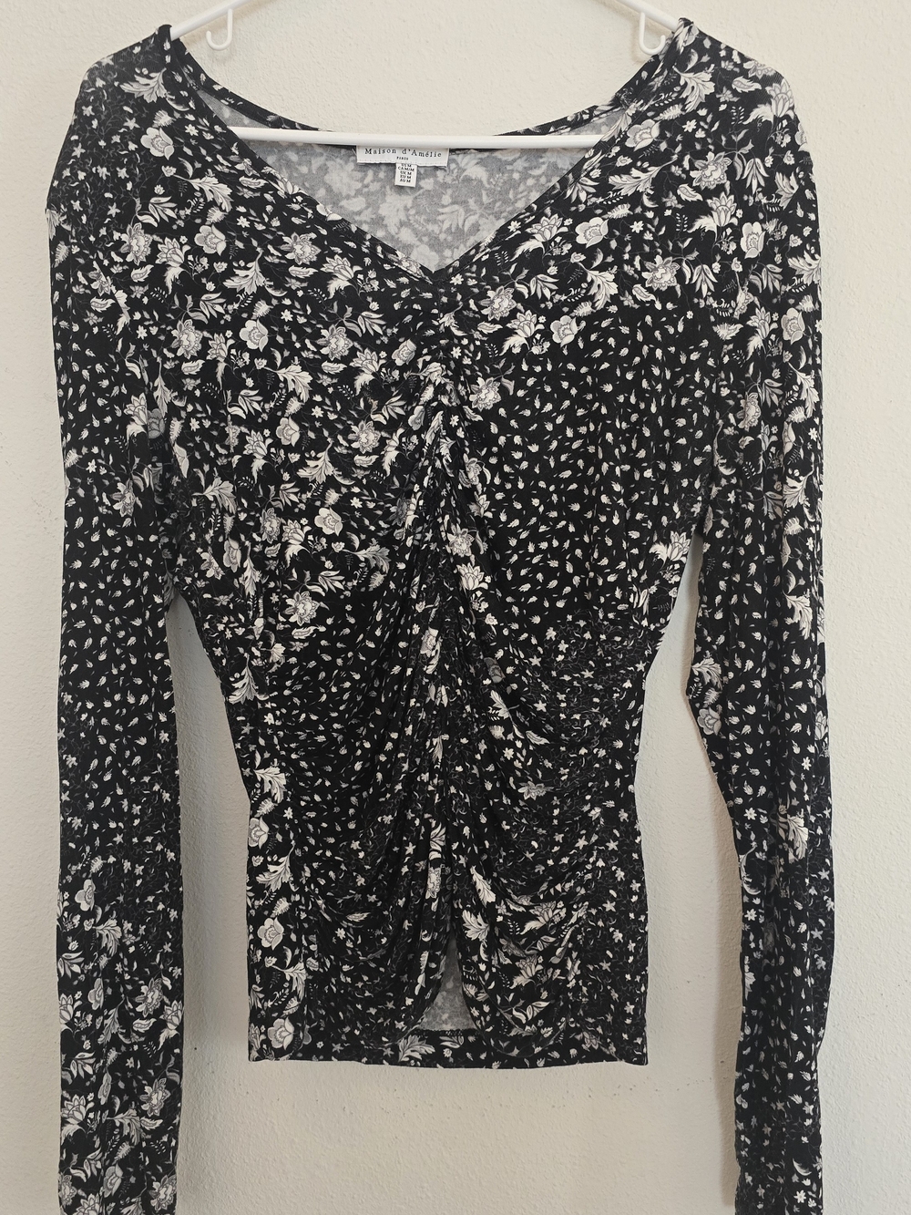 Maison d'Amelie Ditsy Floral Cinch-Front Top